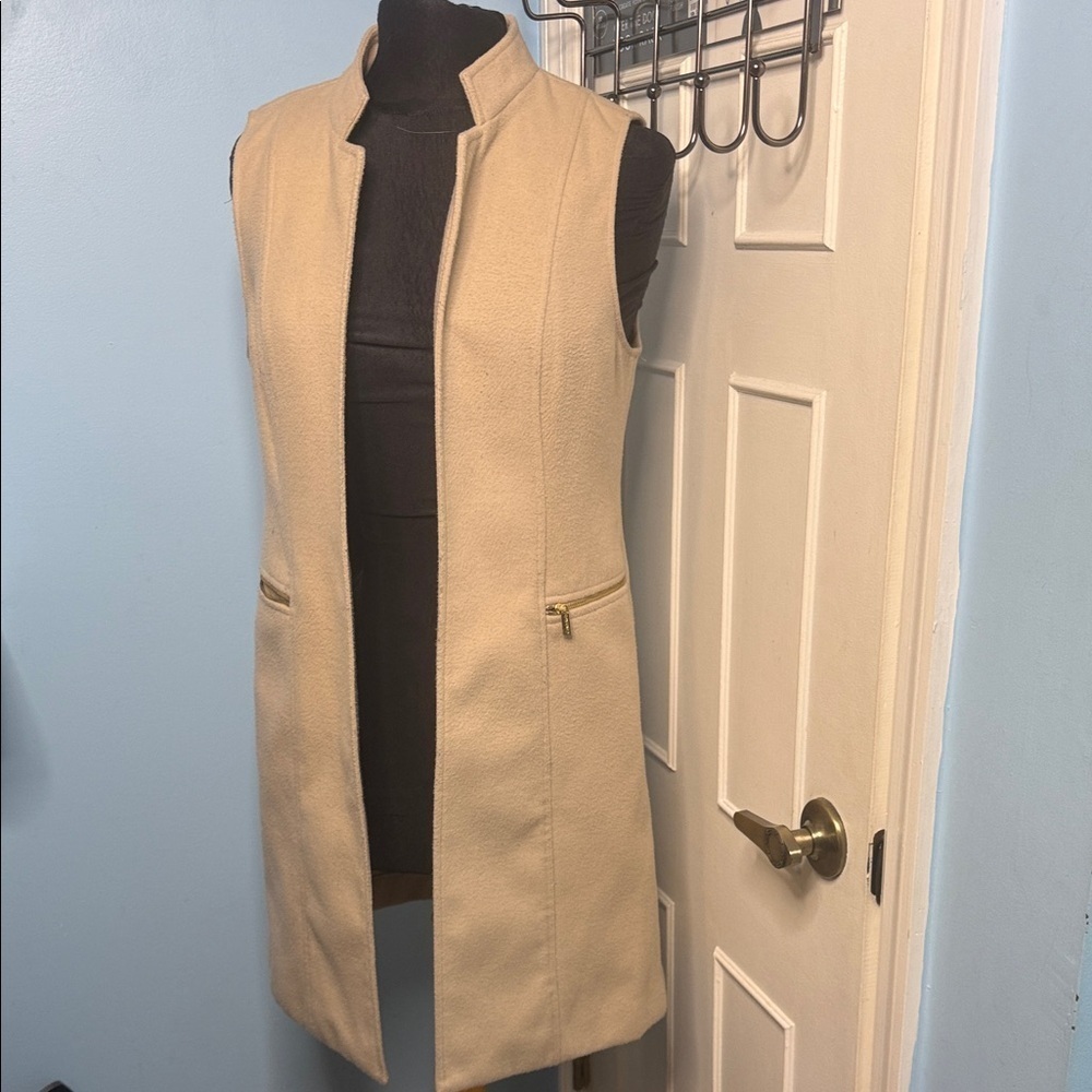 Calvin Klein light tan Sleeveless Coat